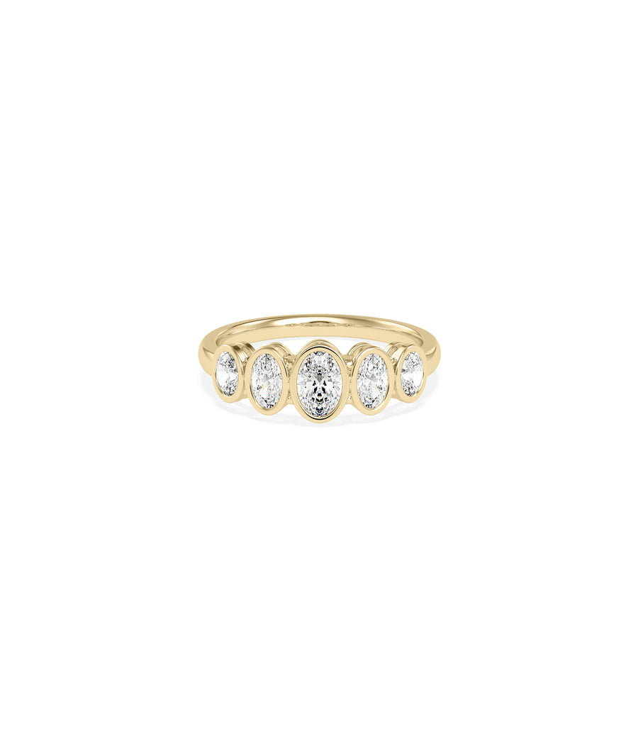 5-Stone Oval Graduating Band RIng media