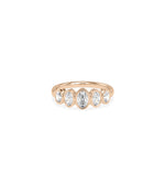 5-Stone Oval Graduating Band RIng media