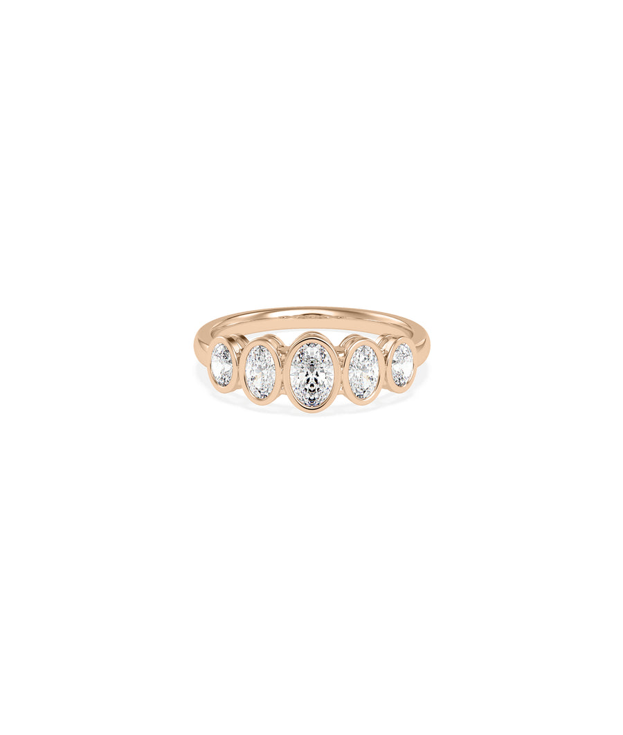5-Stone Oval Graduating Band RIng media