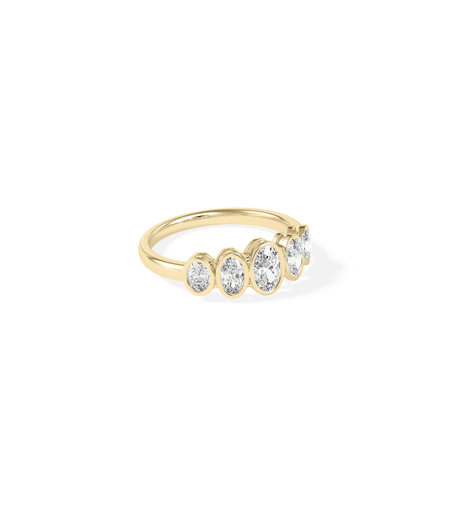 5-Stone Oval Graduating Band RIng media