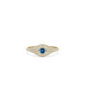 Solitaire with Pave Accent Band Ring