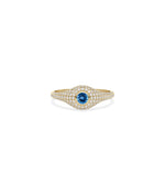 Solitaire with Pave Accent Band Ring media