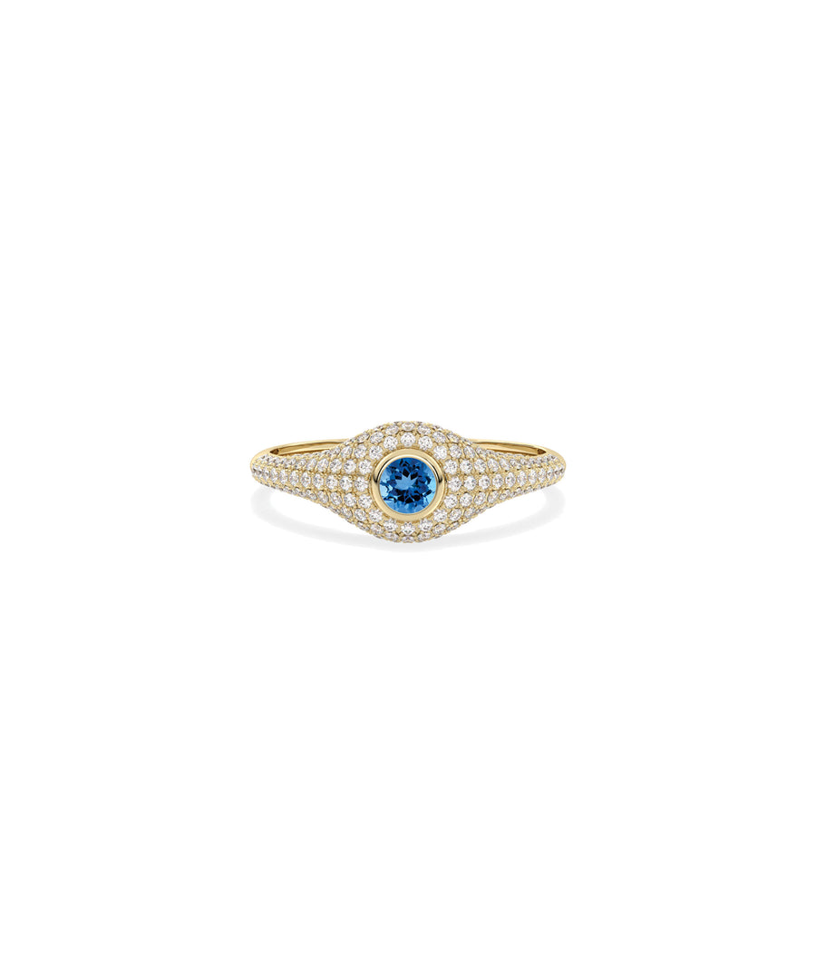 Solitaire with Pave Accent Band Ring media