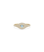 Solitaire with Pave Accent Band Ring media
