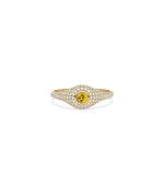 Solitaire with Pave Accent Band Ring media