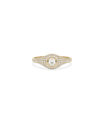 Solitaire with Pave Accent Band Ring media