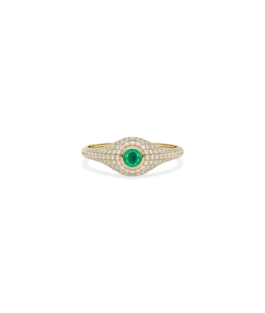 Solitaire with Pave Accent Band Ring media