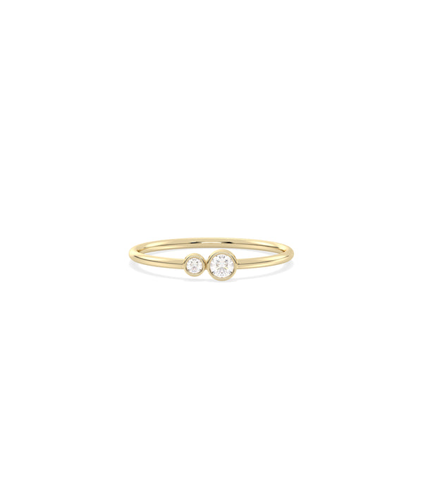 Two Stone Bezel Band Ring media