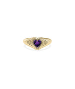 Fluted Heart Solitaire Ring media