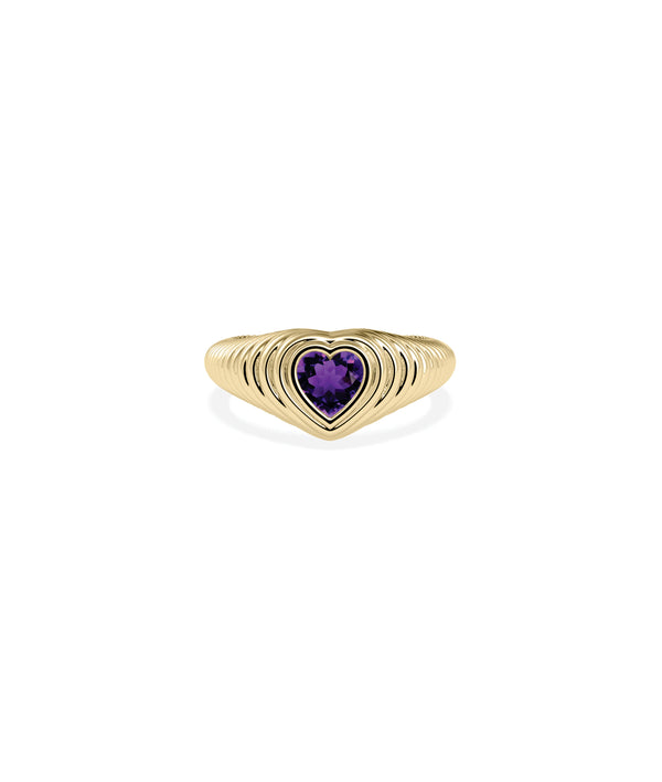 Fluted Heart Solitaire Ring media alternate view