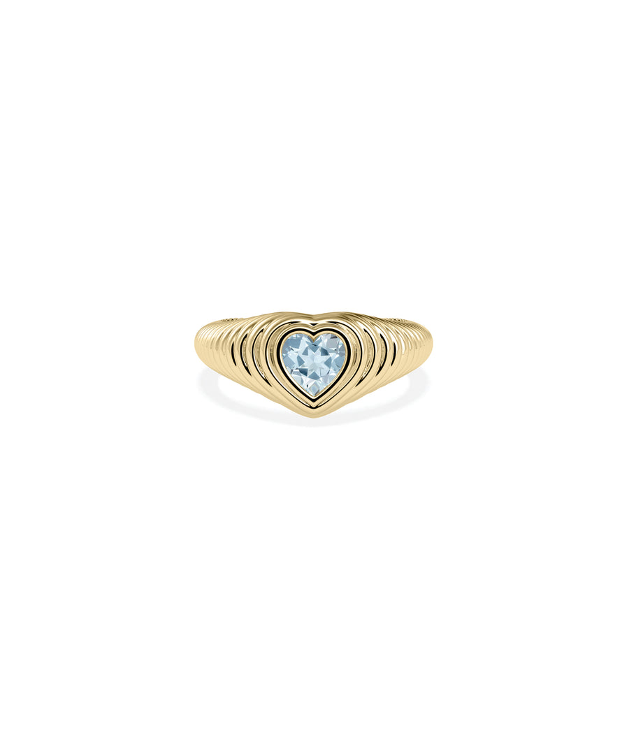 Fluted Heart Solitaire Ring media