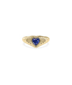 Fluted Heart Solitaire Ring media