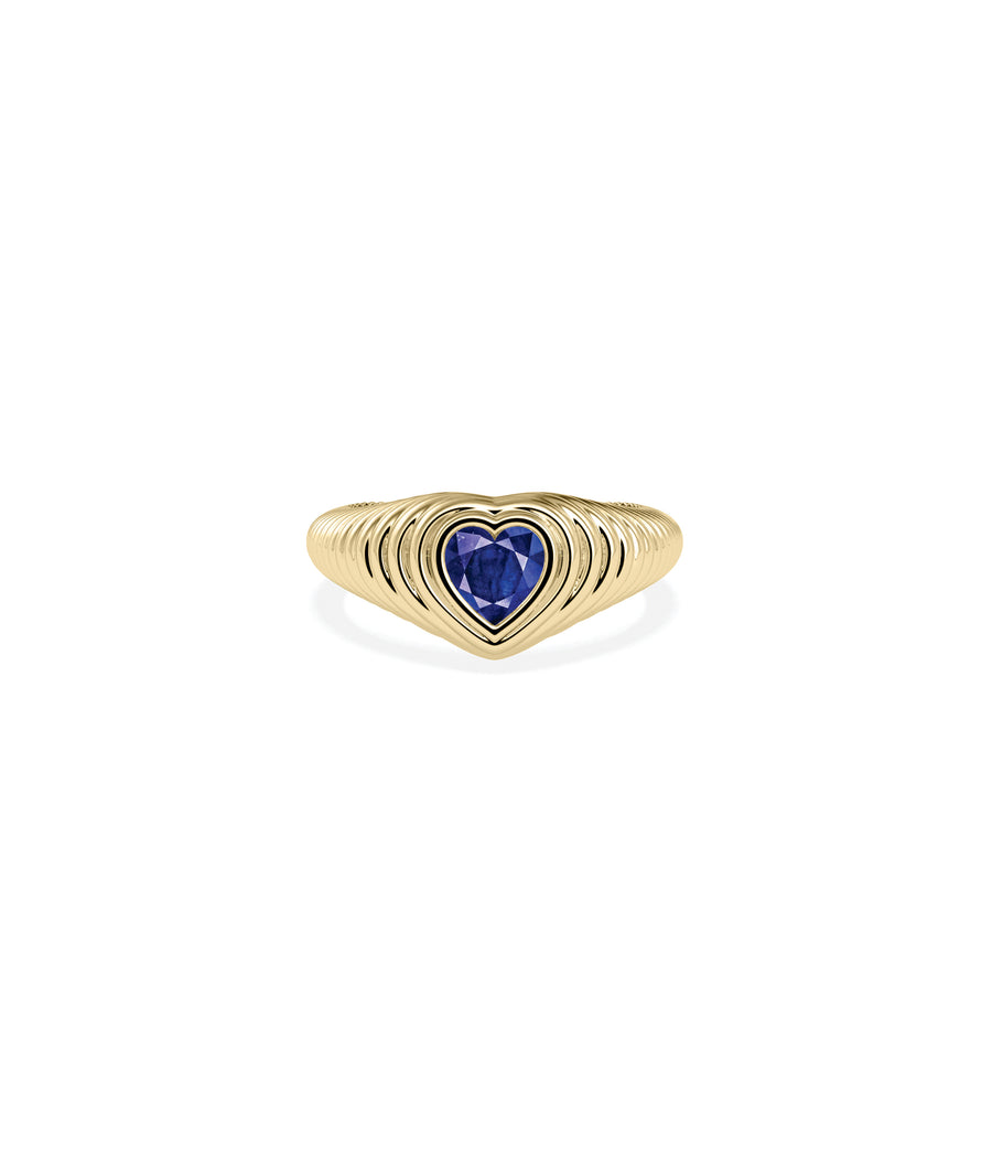 Fluted Heart Solitaire Ring media