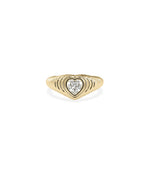 Fluted Heart Solitaire Ring media