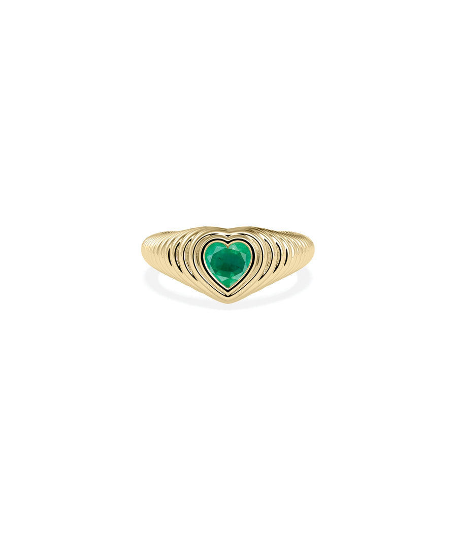 Fluted Heart Solitaire Ring media
