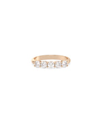 5-stone band ring in 14K solid rose gold
