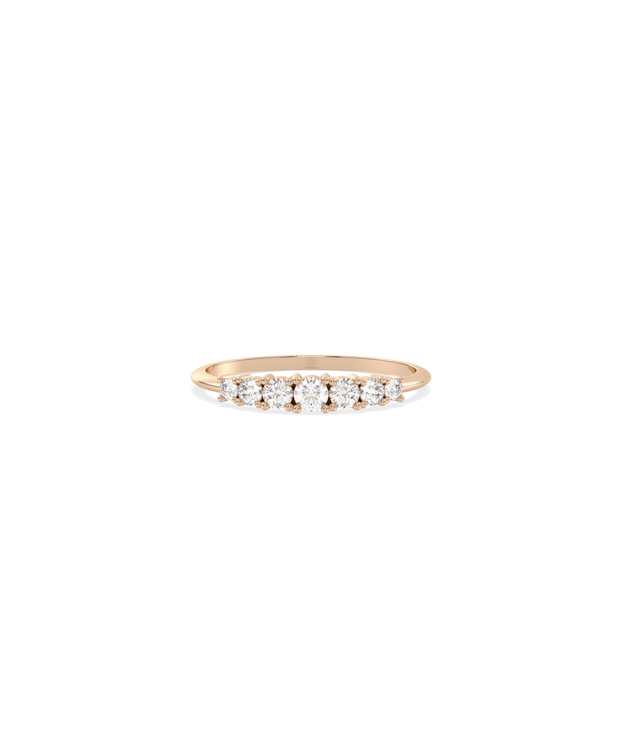 Graduating Diamond Solid Band Ring media