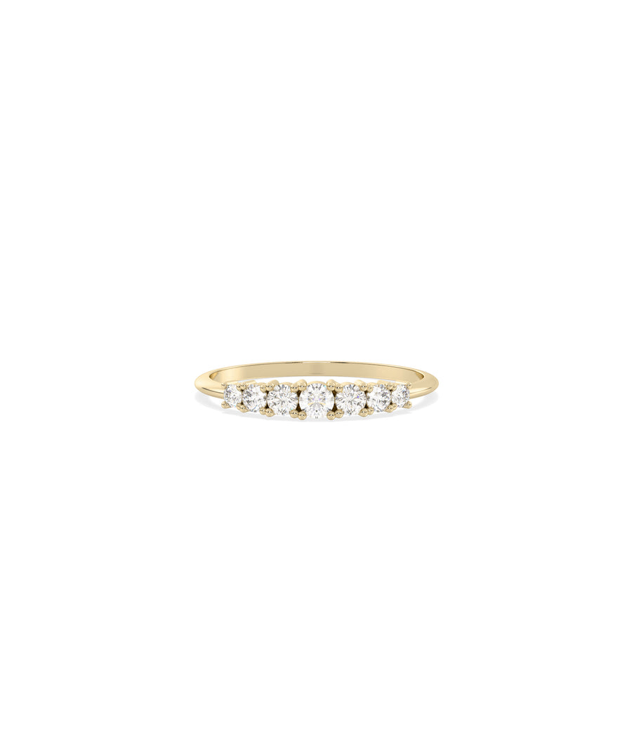 Graduating Diamond Solid Band Ring media