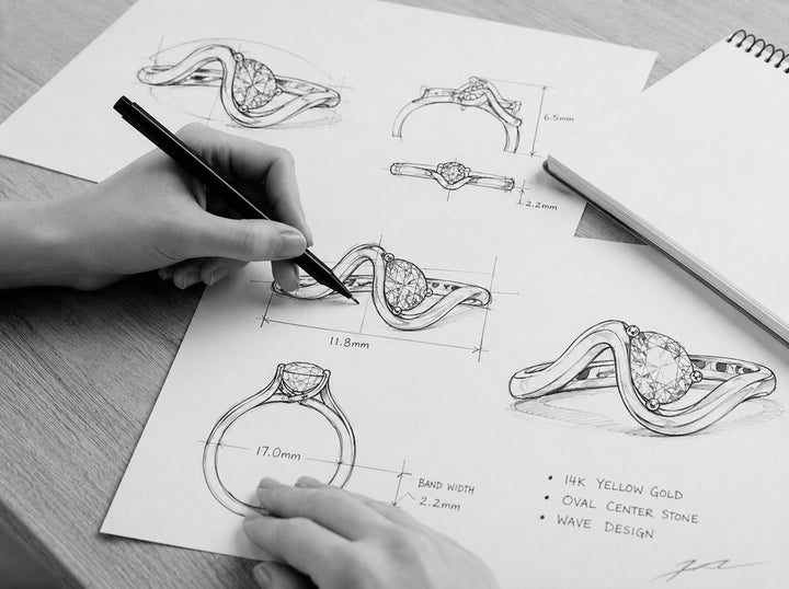 Bezel Diamond Hamsa Ring