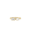 Bezel Emerald Pear Lab Diamond Ring