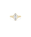 Bezel Marquise Lab Diamond Solitaire Ring