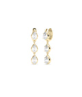 Bezel Set Pear Lab Diamond Drop Earrings