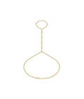 Bezel Set Round Lab Diamond Hand Chain Bracelet