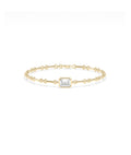Bezel Solitaire Lab Diamond Chain Bracelet