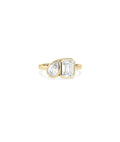 Bezel Toi Et Moi Emerald Pear Lab Diamond Ring
