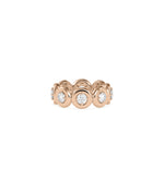 Bubble set diamond eternity band ring in 14K rose gold