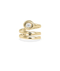 Bubble Set Twist Solitaire Diamond Ring