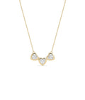 Bubble Three Heart Diamond Necklace