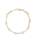 Circle Link Diamond Chain Bracelet