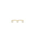 Cluster Round Lab Diamond Two Finger Ring
