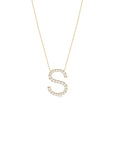 Custom Diamond Letter Initial Necklace
