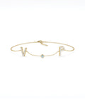 Custom Initials with Solitaire Bracelet