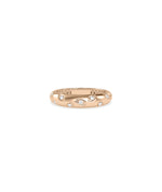 Diamond dome ring in 14K rose gold solid band