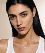Diamond infinity necklace in 14K solid gold pendant style