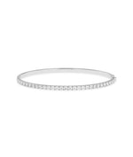 Diamond line bangle in 14K solid white gold