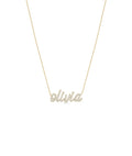Diamond Pave Name Necklace