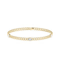 Diamond Solitaire Curb Link Bracelet