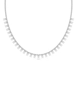 Diamond sparkle necklace in 14K solid white gold