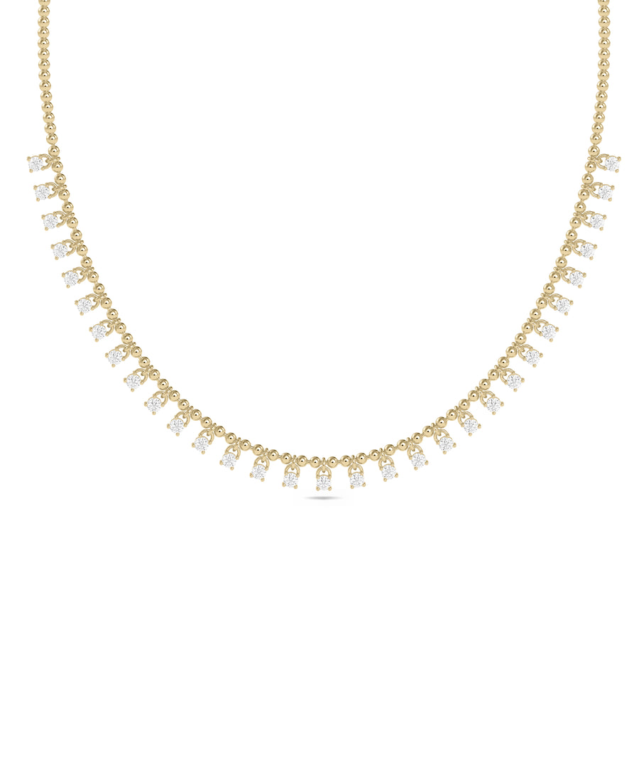 Diamond Sparkle Necklace in 14K solid yellow gold