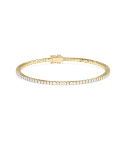 Diamond tennis bracelet in 14K solid yellow gold