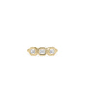 Emerald Cut Bezel Diamond Band Ring