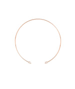 Flexible diamond choker necklace in rose gold finish