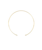 Flexible diamond choker necklace in yellow gold finish