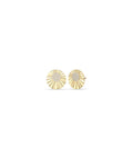 Fluted Pave Diamond Stud Earrings