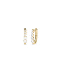 Graduated Diamond Hoop Earrings