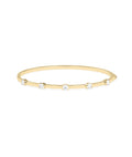 Half Bezel Round Lab Diamond Bangle